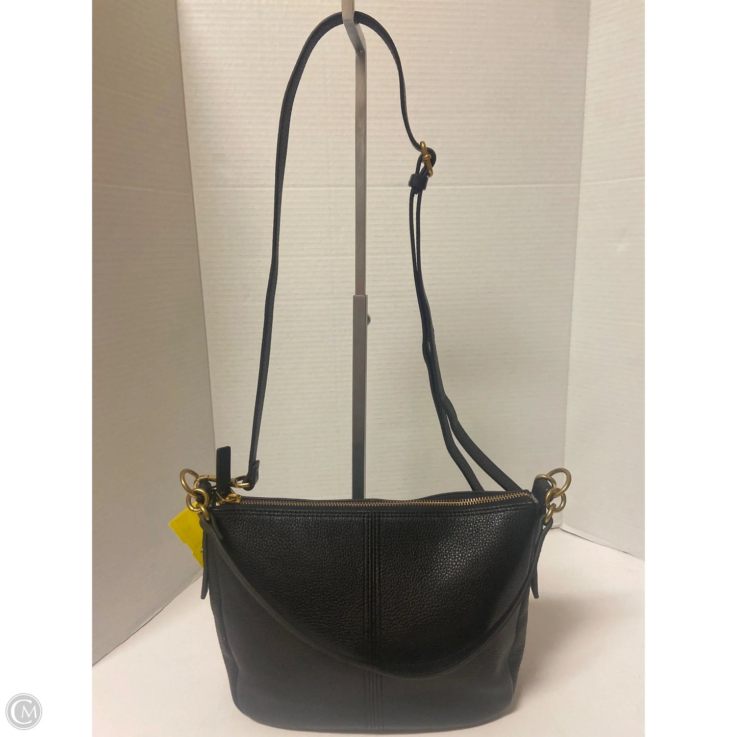 Handbag Leather By Fossil, Size: Medium