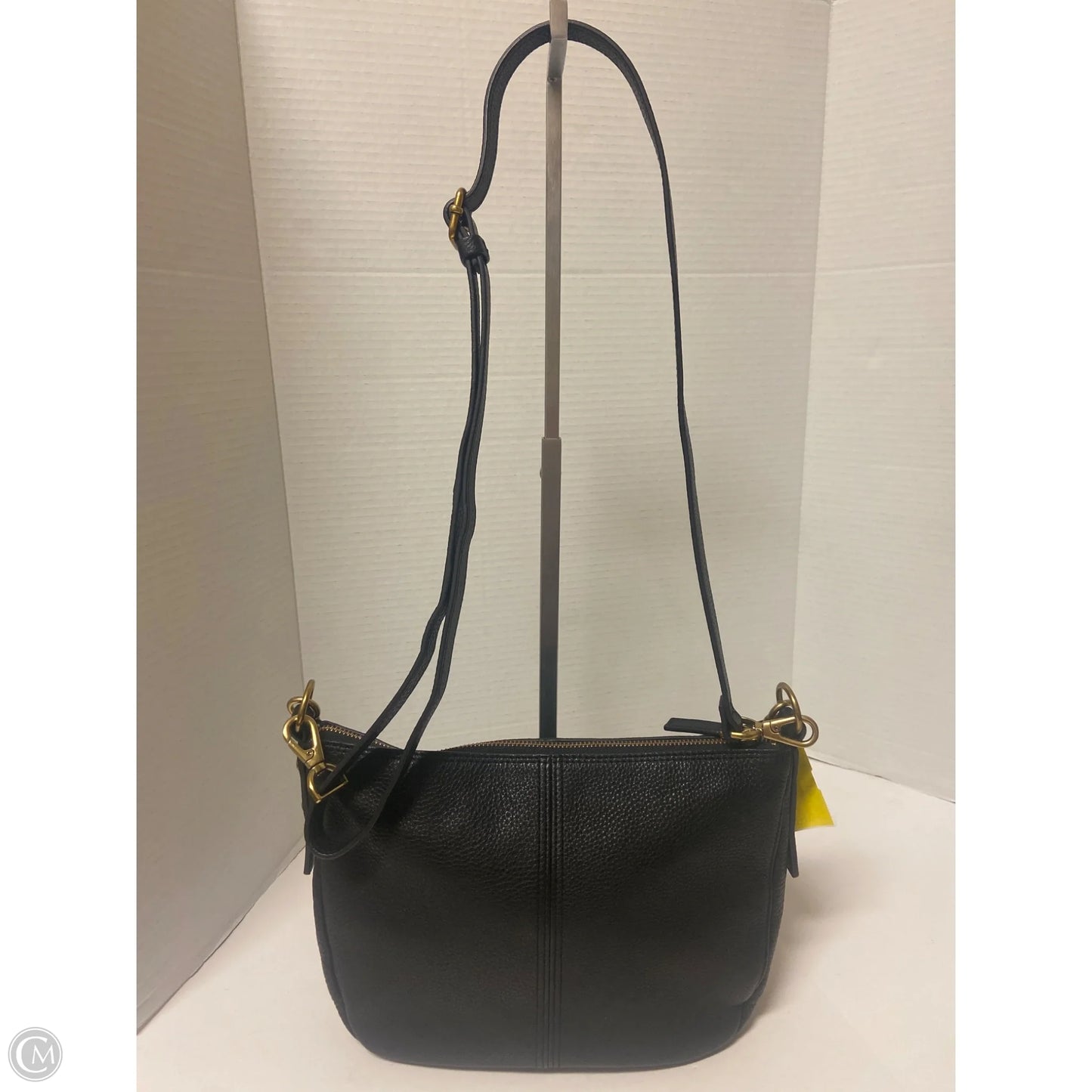 Handbag Leather By Fossil, Size: Medium