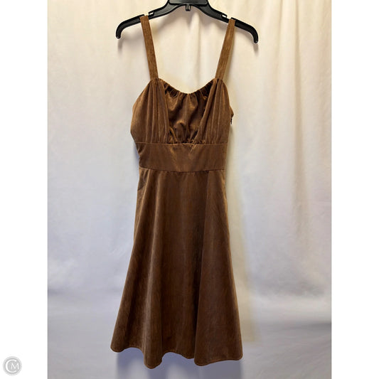Dress Casual Midi By Clothes Mentor In Brown, Size: M