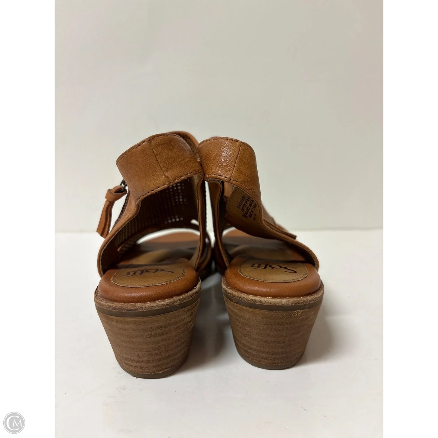 Sandals Heels Block By Sofft In Brown, Size: 9