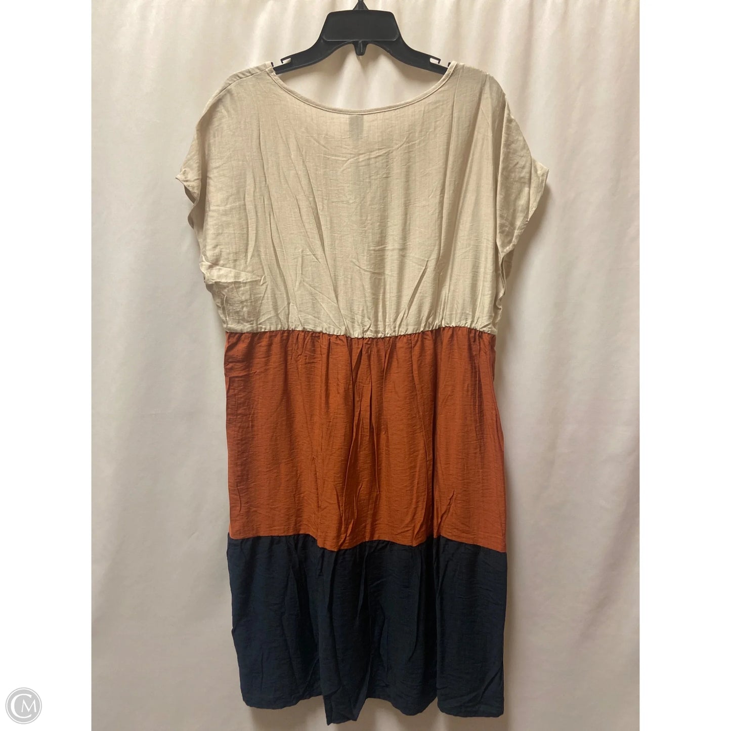 Dress Casual Midi By Emery Rose In Tan, Size: Xl