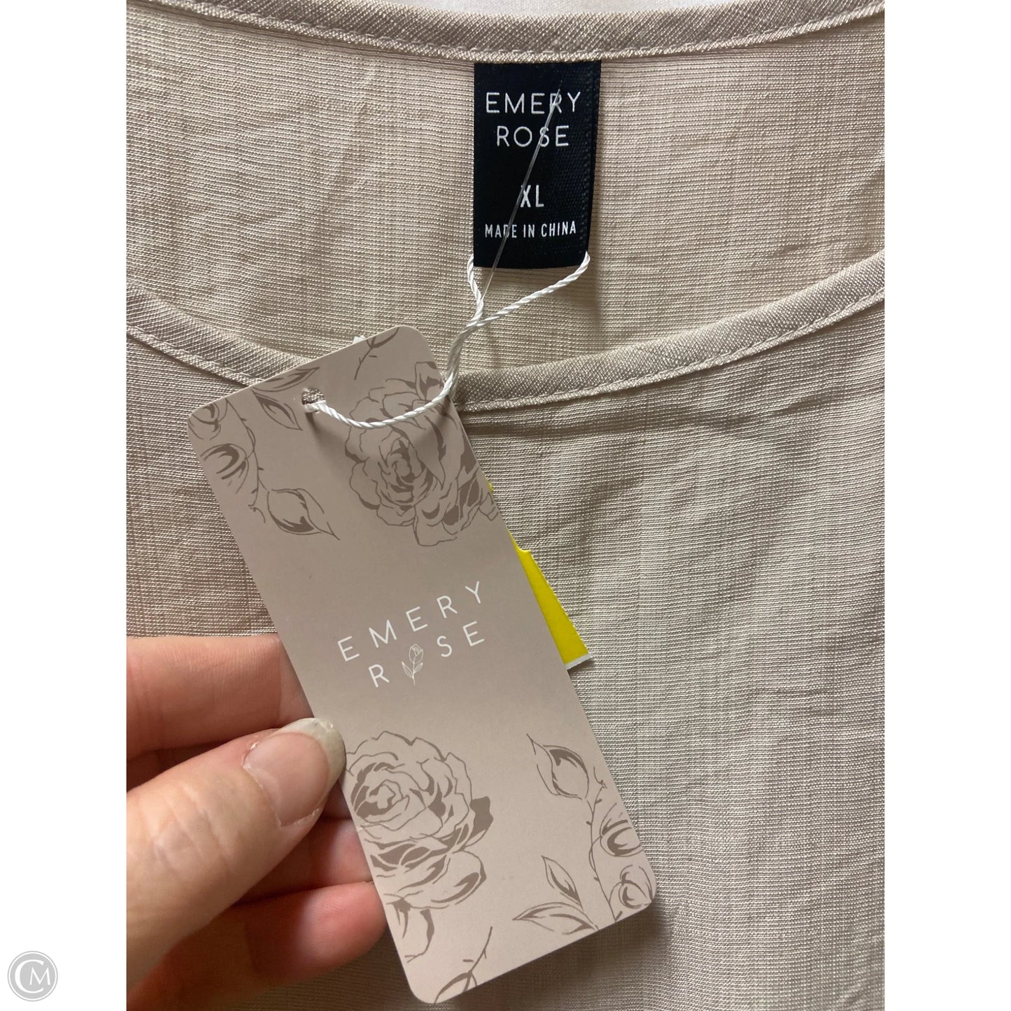Dress Casual Midi By Emery Rose In Tan, Size: Xl