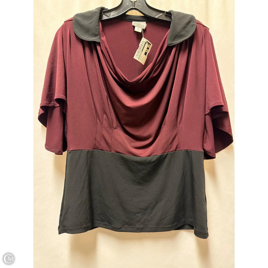Top Short Sleeve By Worthington In Maroon, Size: M