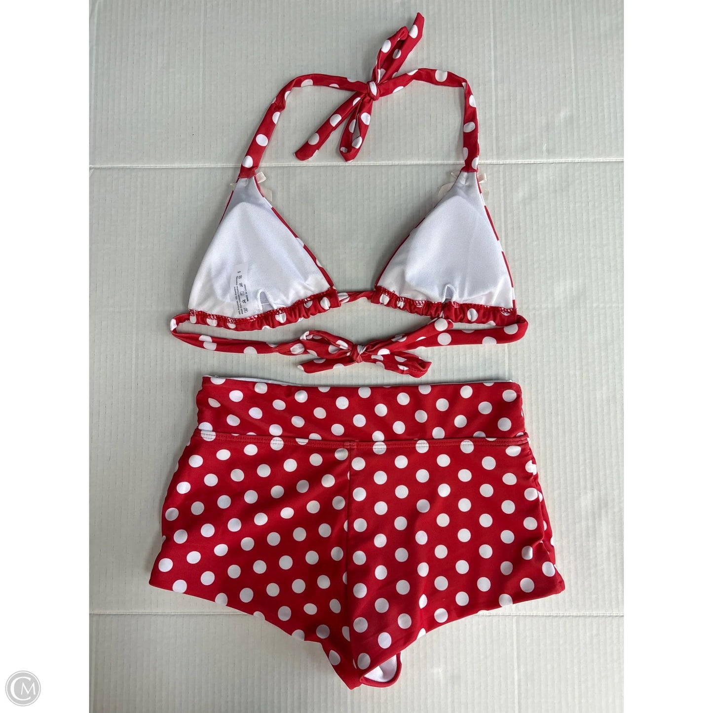 Swimsuit 2pc By Clothes Mentor In Red & White, Size: S