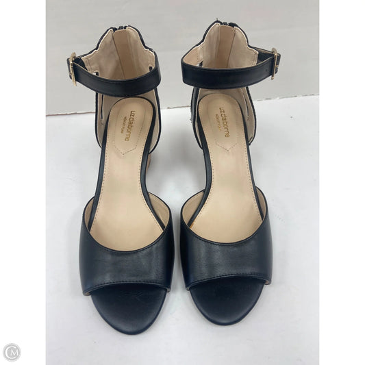 Sandals Heels Block By Liz Claiborne In Black, Size: 7