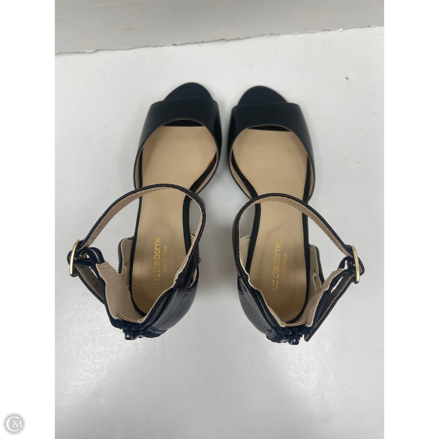 Sandals Heels Block By Liz Claiborne In Black, Size: 7