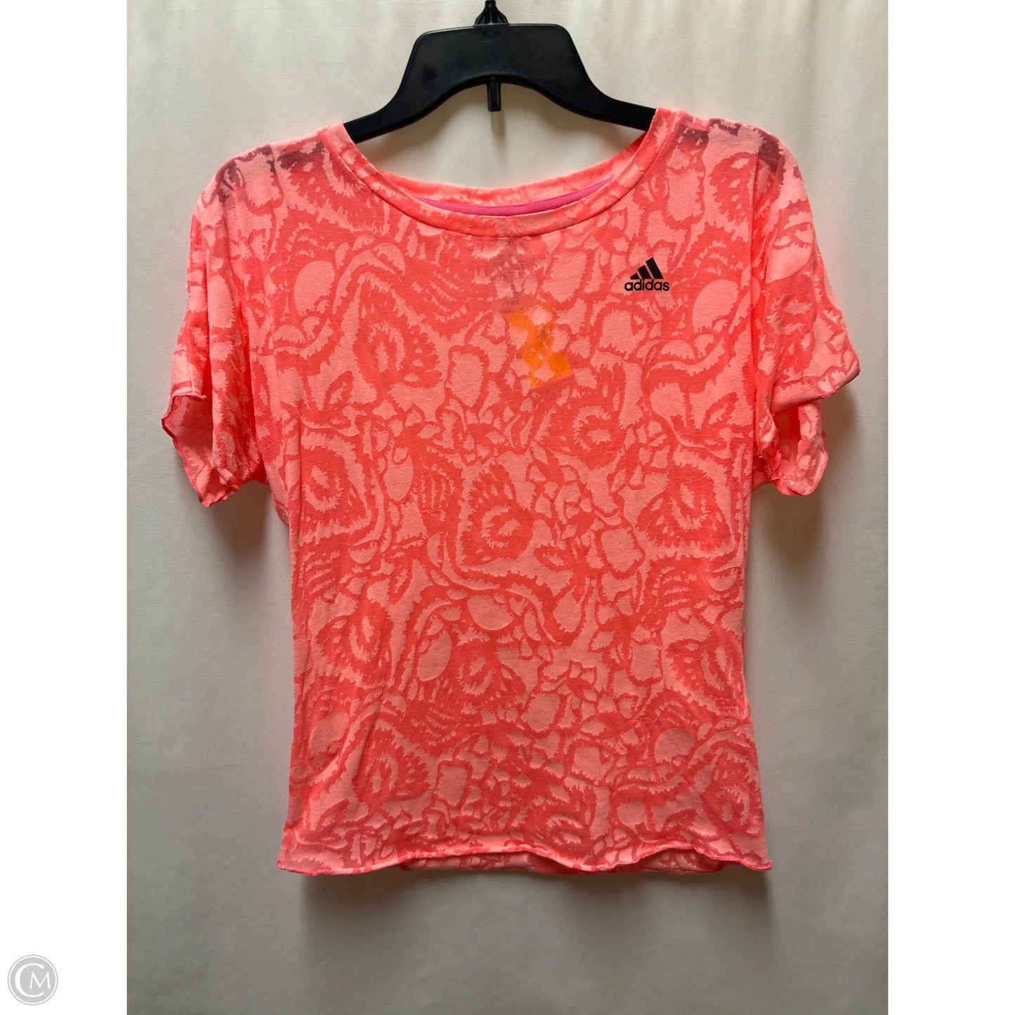 Top Short Sleeve By Adidas In Pink, Size: L