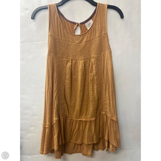 Top Sleeveless By Knox Rose In Brown, Size: L