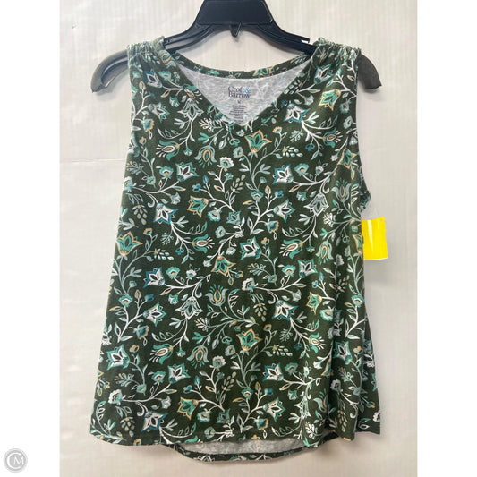 Top Sleeveless By Croft And Barrow In Green, Size: M