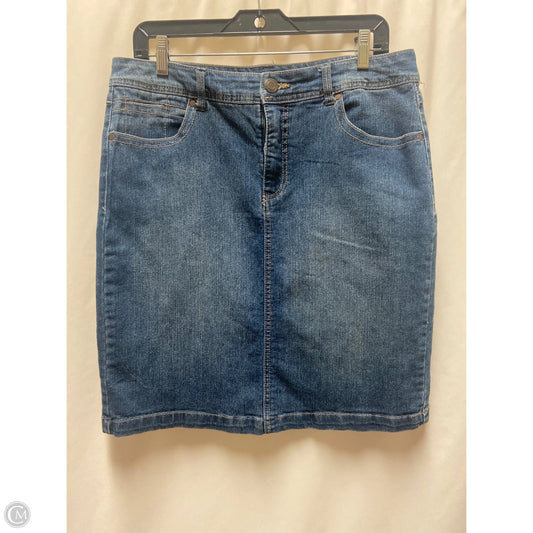 Skirt Mini & Short By Bandolino In Blue Denim, Size: 10