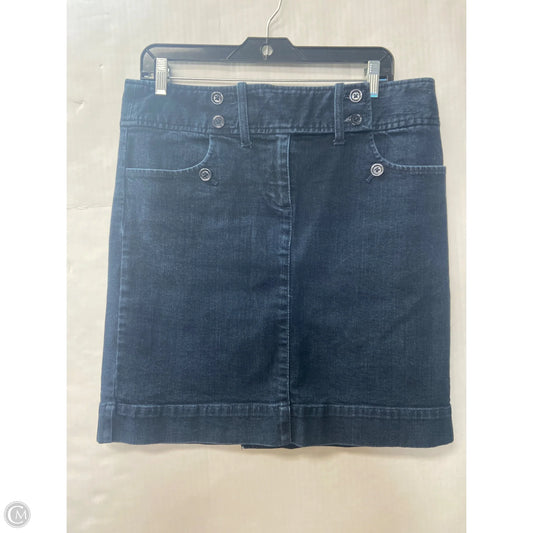 Skirt Mini & Short By Loft In Blue Denim, Size: 10