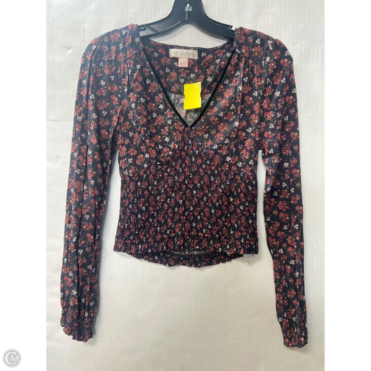 Top Long Sleeve By Band Of Gypsies In Navy, Size: S