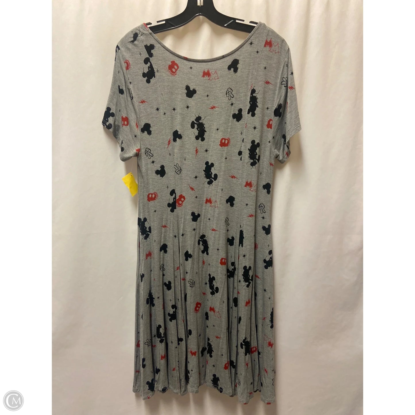 Dress Casual Midi By Disney In Grey, Size: 1x