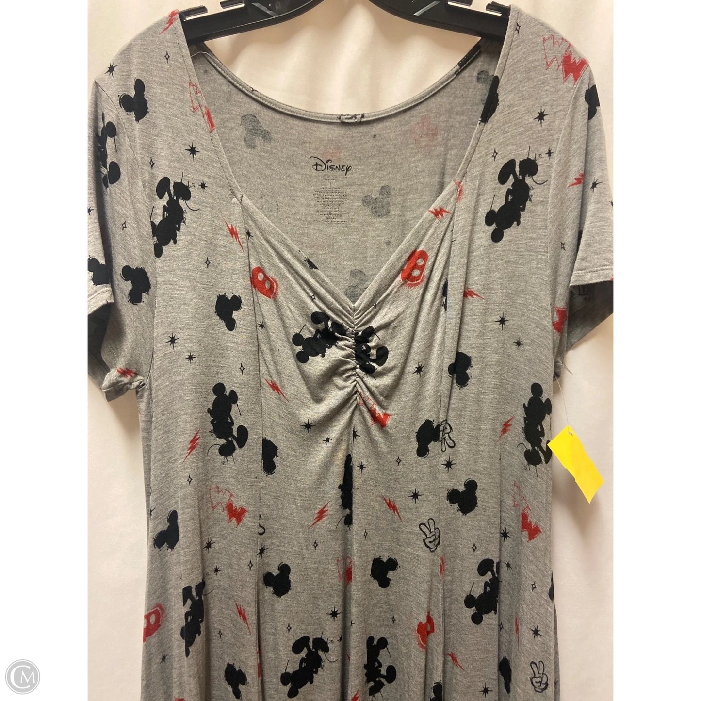 Dress Casual Midi By Disney In Grey, Size: 1x