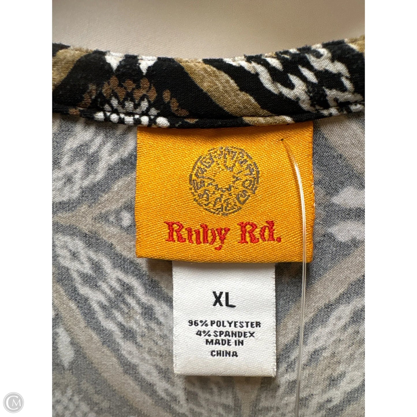 Top Long Sleeve By Ruby Rd In Brown, Size: Xl