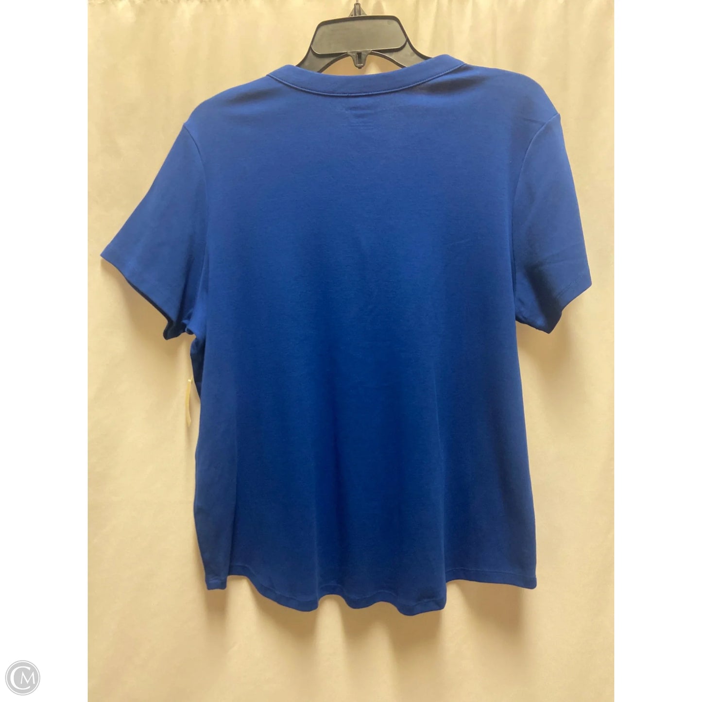 Top Short Sleeve By Calvin Klein In Blue, Size: L