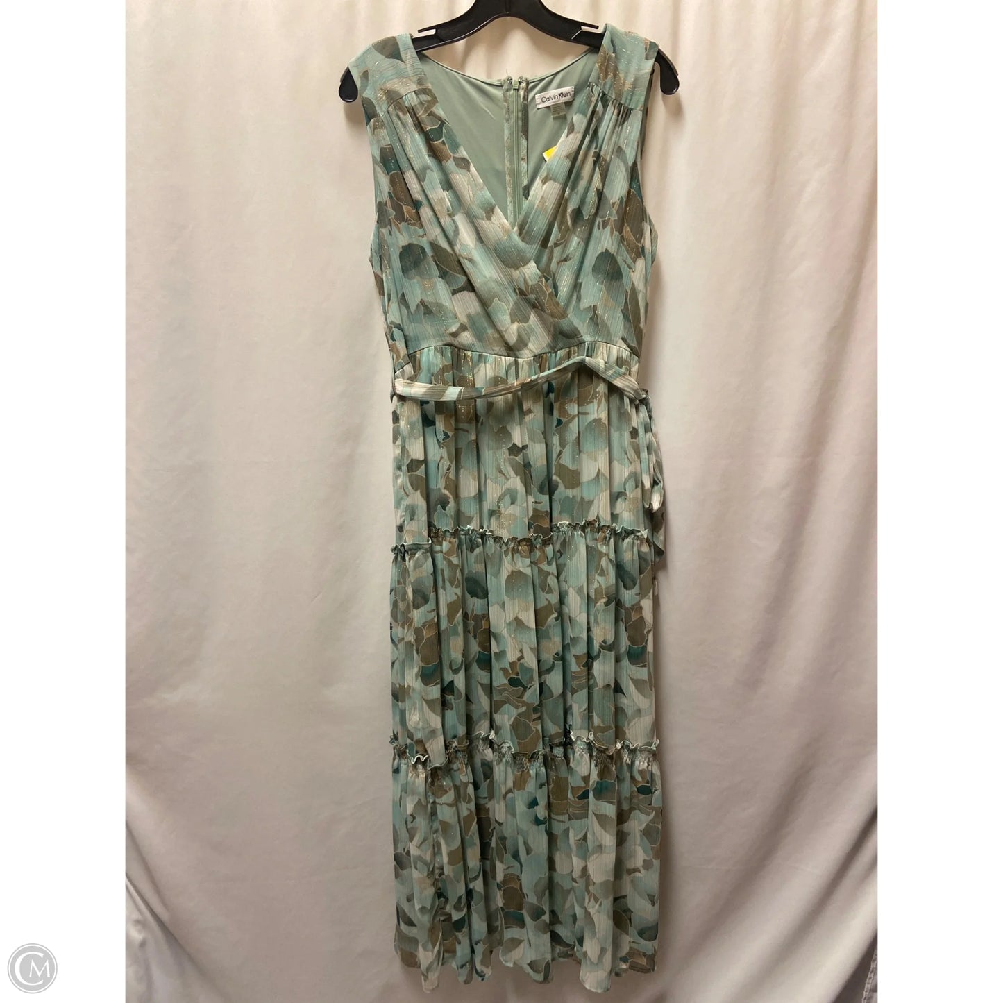 Dress Casual Maxi By Calvin Klein In Green, Size: L