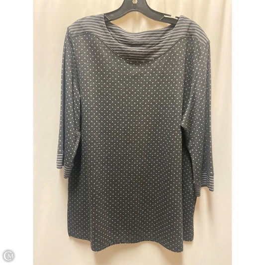 Top Long Sleeve By Clothes Mentor In Grey, Size: Xl