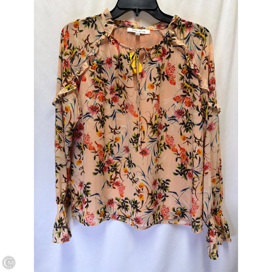 Top Long Sleeve By Rose And Olive In Peach, Size: S
