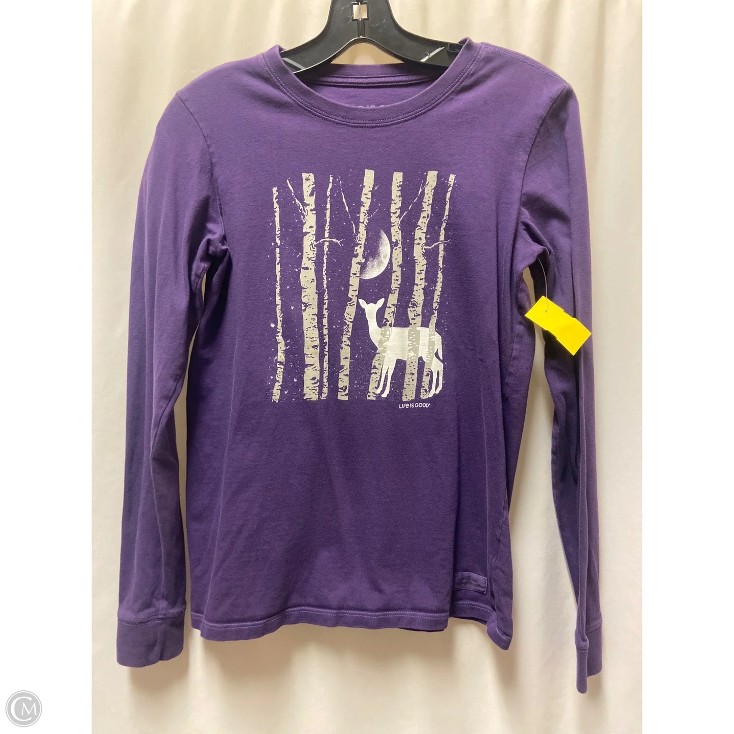 Top Long Sleeve By Life Is Good In Purple, Size: Xs