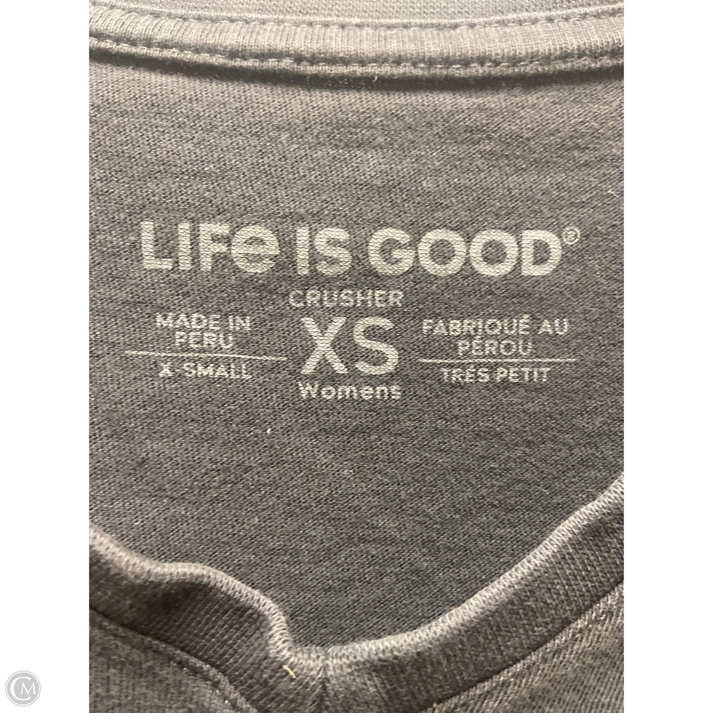 Top Short Sleeve By Life Is Good In Black, Size: Xs