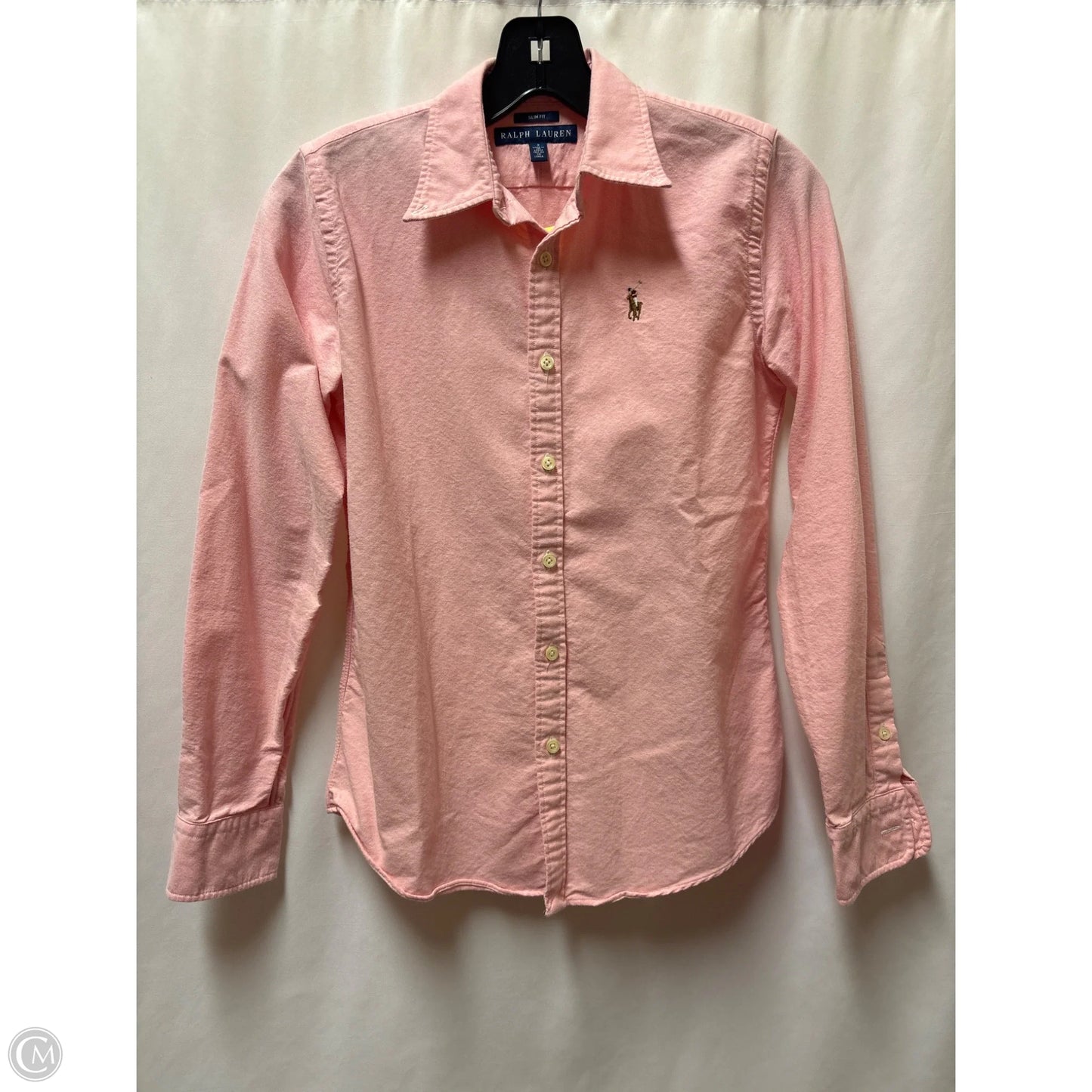 Top Long Sleeve By Ralph Lauren Blue Label In Pink, Size: Xs