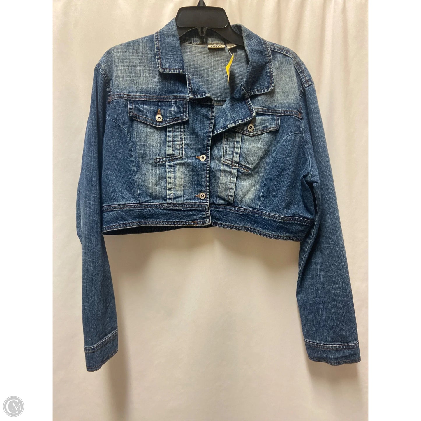Jacket Denim By Cato In Blue Denim, Size: Xl