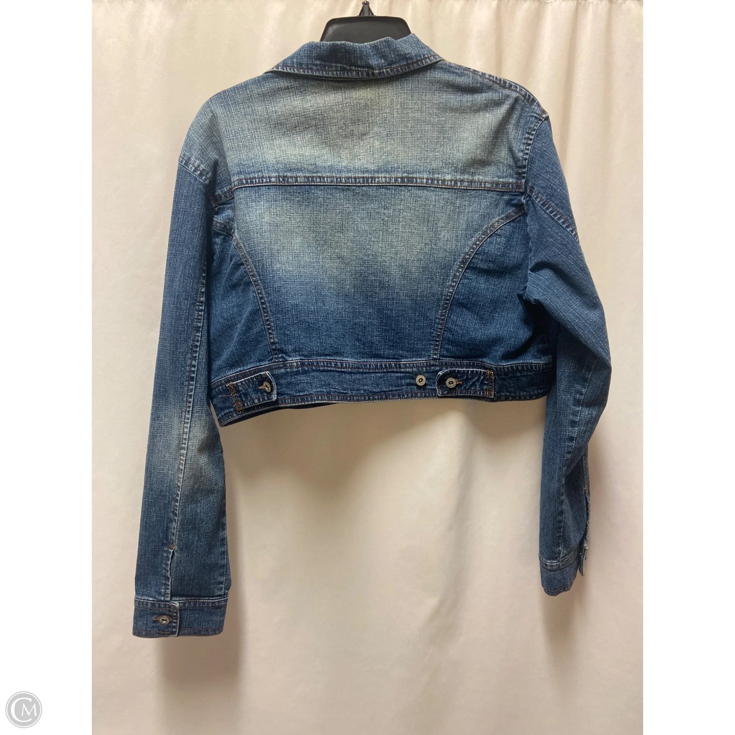 Jacket Denim By Cato In Blue Denim, Size: Xl