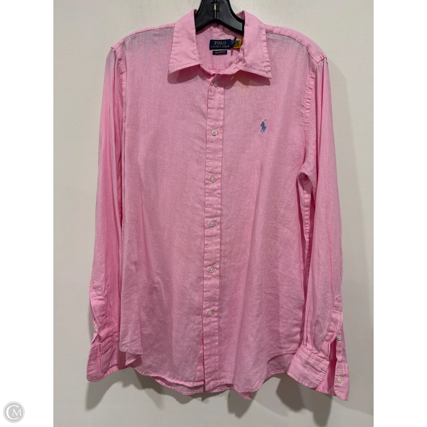 Top Long Sleeve By Ralph Lauren Blue Label In Pink, Size: M
