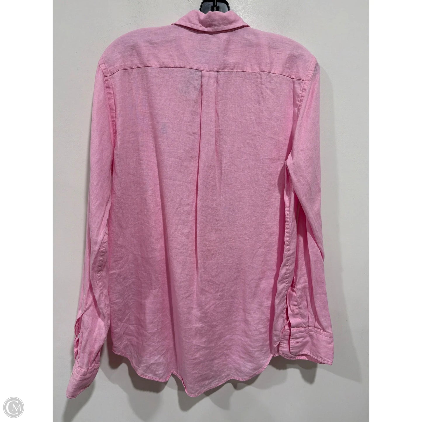 Top Long Sleeve By Ralph Lauren Blue Label In Pink, Size: M