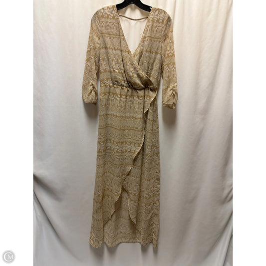 Dress Casual Maxi By Charming Charlie In Tan, Size: M