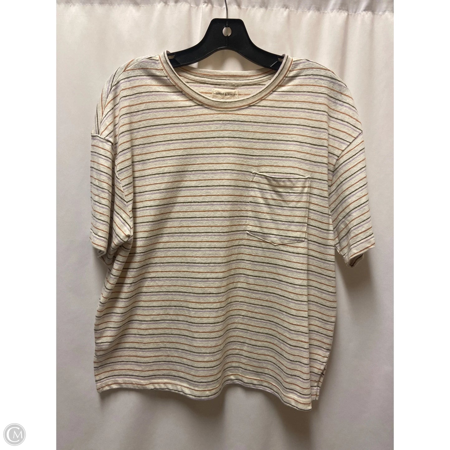 Top Short Sleeve By Thread And Supply In Cream, Size: M