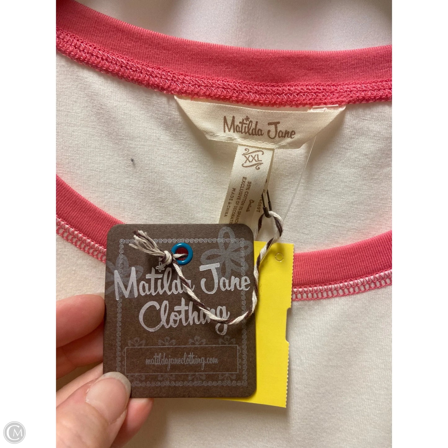 Top Long Sleeve By Matilda Jane In Cream, Size: Xxl