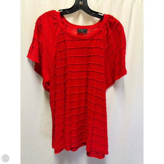 Top Short Sleeve By Lane Bryant In Red, Size: 1x