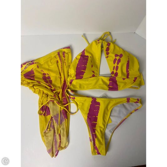 Swimsuit 3pc By Shein In Yellow, Size: L