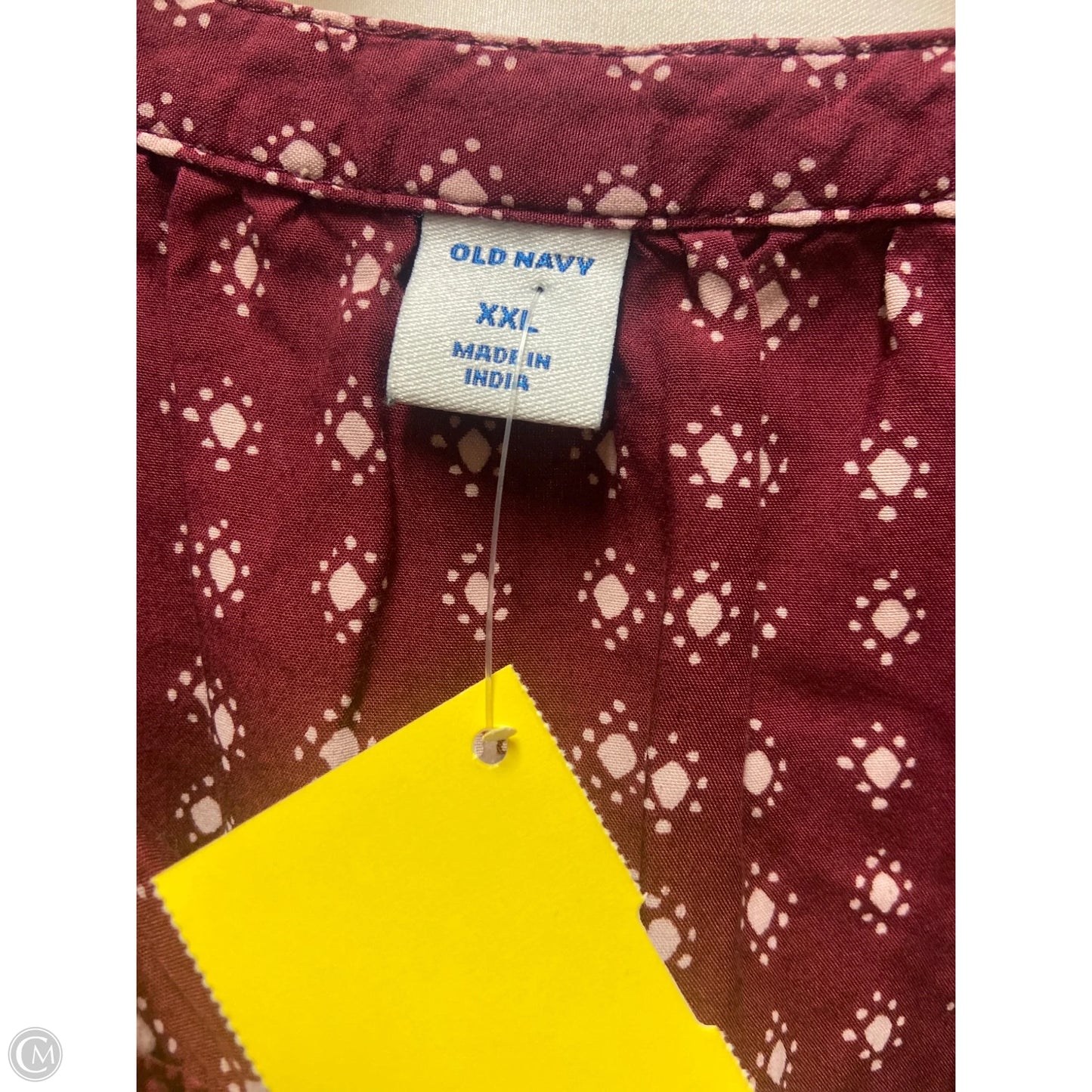 Top Short Sleeve By Old Navy In Maroon, Size: Xxl