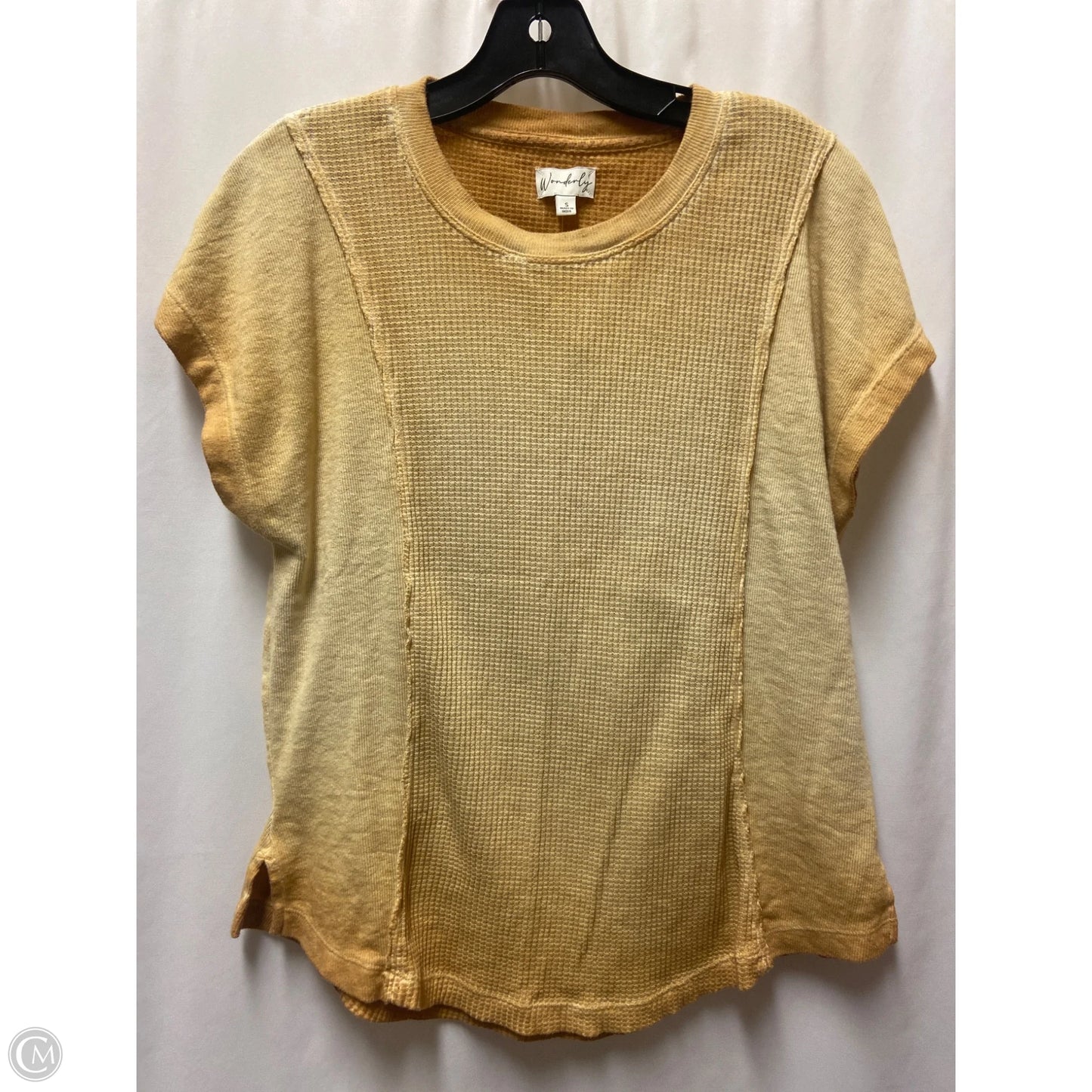 Top Short Sleeve By Wonderly In Yellow, Size: S