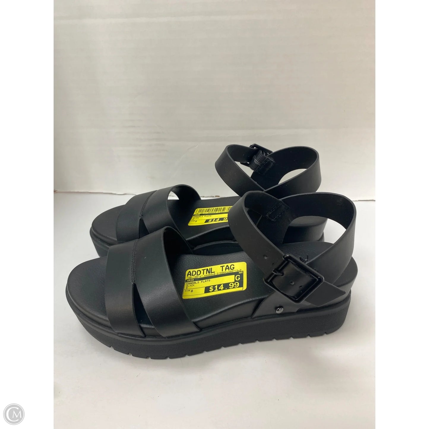 Sandals Flats By Mia In Black, Size: 8