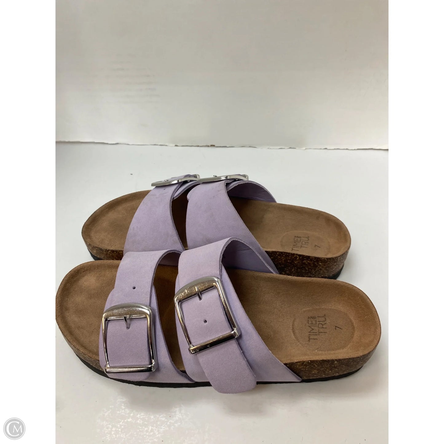 Sandals Flats By Time And Tru In Purple, Size: 7