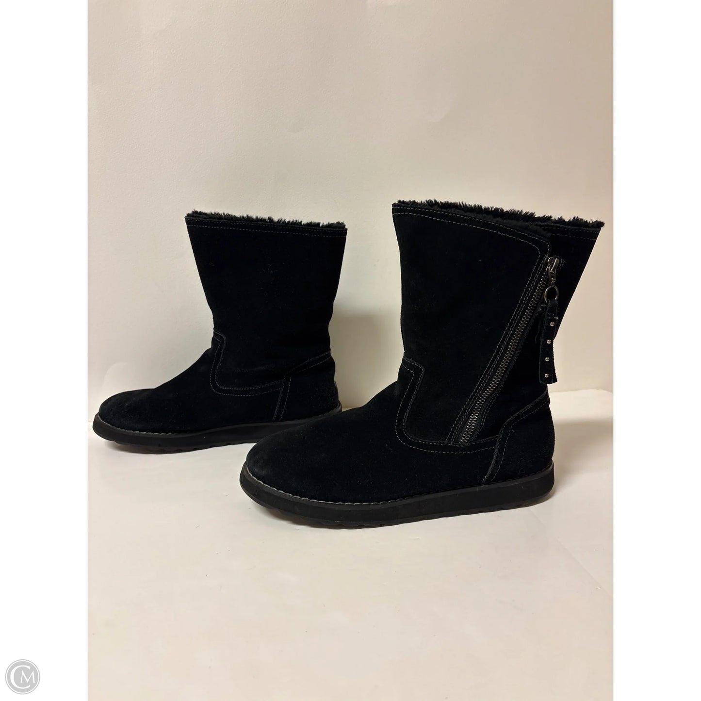 Boots Mid-calf Flats By Skechers In Black, Size: 9