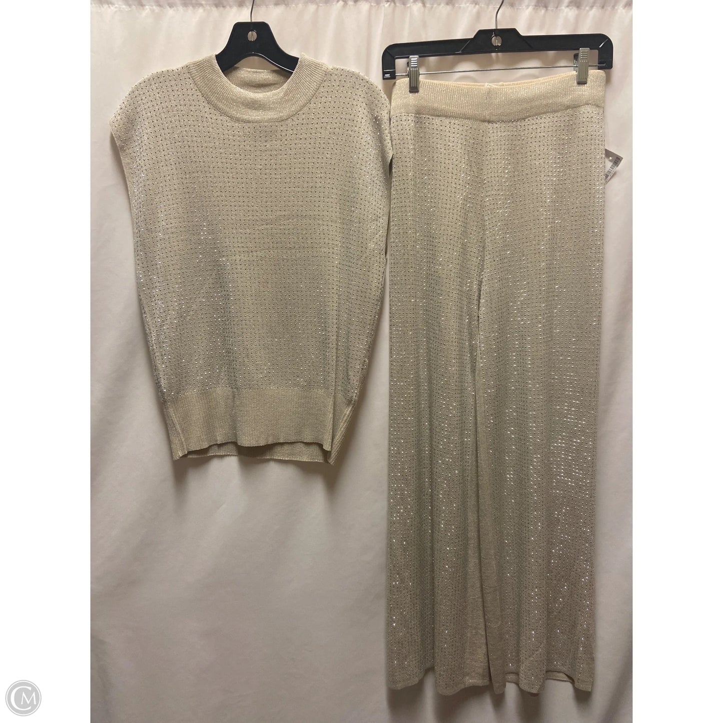 Pants Set 2pc By Ontwelfth In Gold & Silver, Size: S
