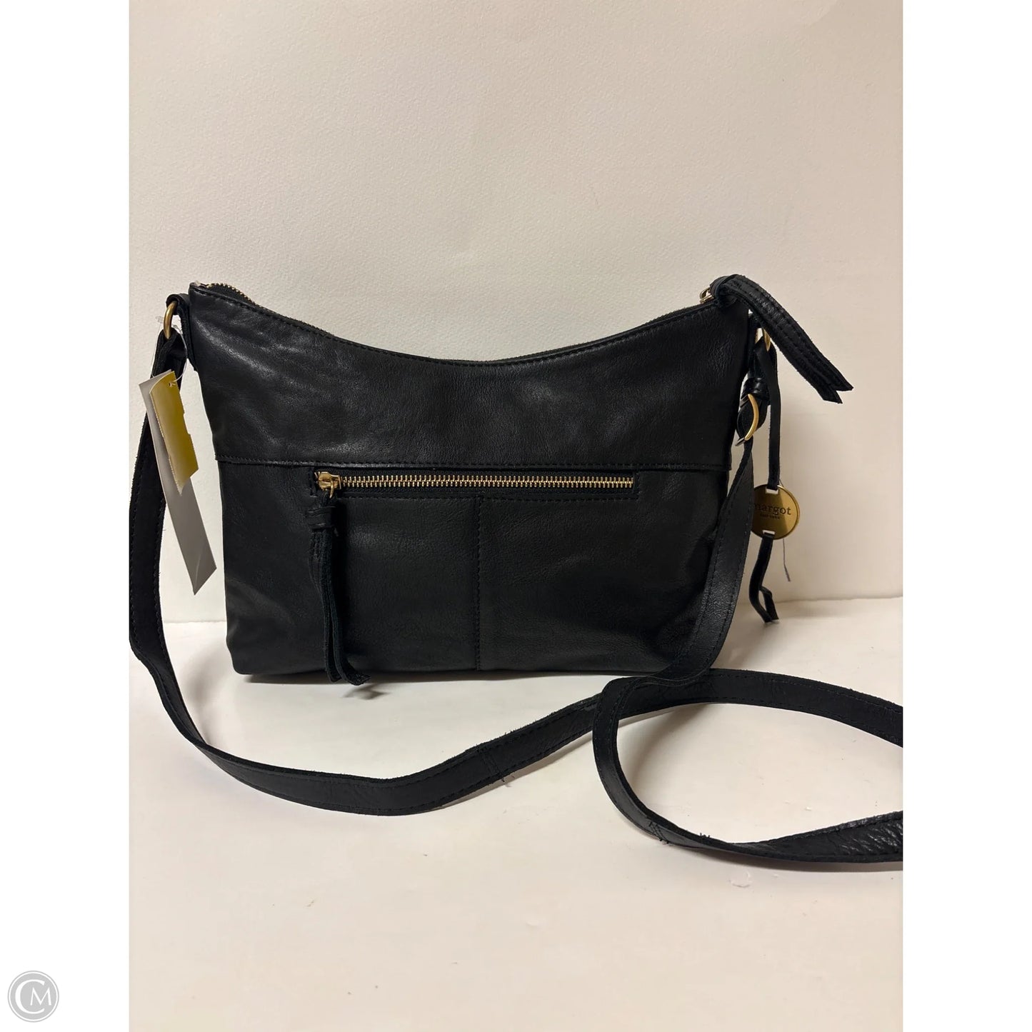 Handbag Leather By Margot, Size: Medium