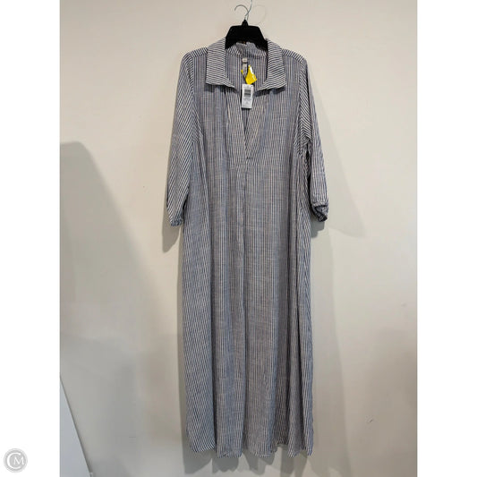 Dress Casual Maxi By Torrid In Blue & White, Size: 1x