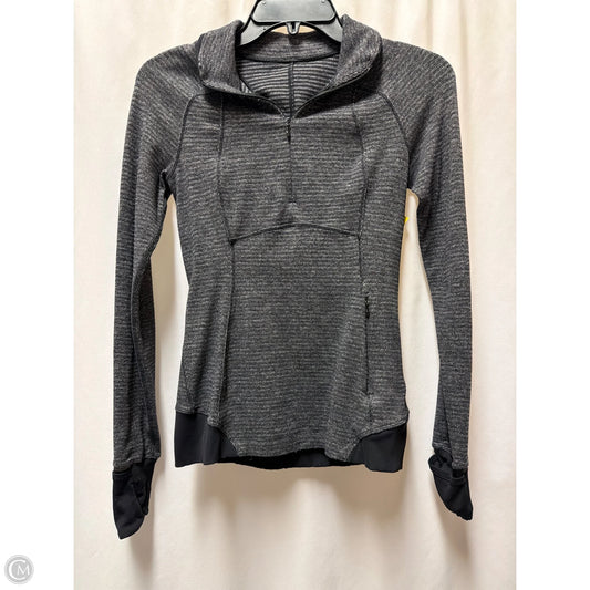 Athletic Top Long Sleeve Collar By Lululemon In Black, Size: 2