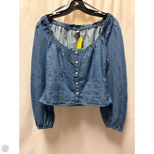 Top Long Sleeve By Old Navy In Blue, Size: S