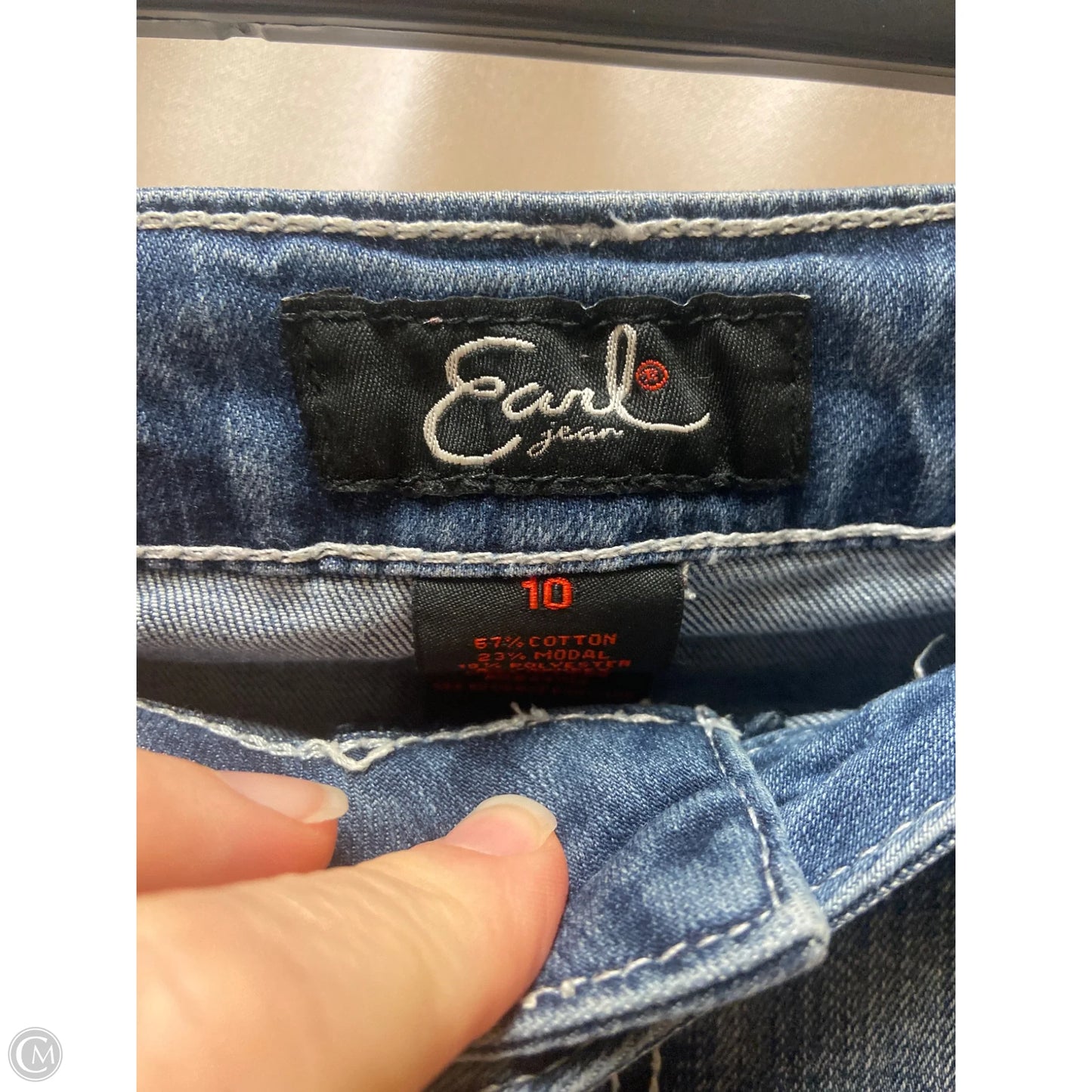 Jeans Straight By Earl Jean In Blue Denim, Size: 10