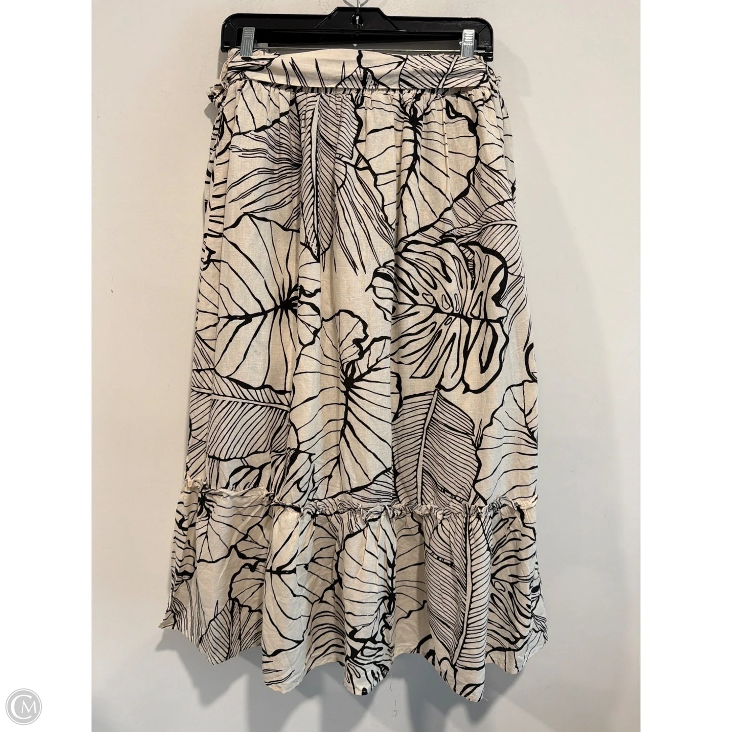 Skirt Set 2pc By Rachel Zoe In Black & Tan, Size: M