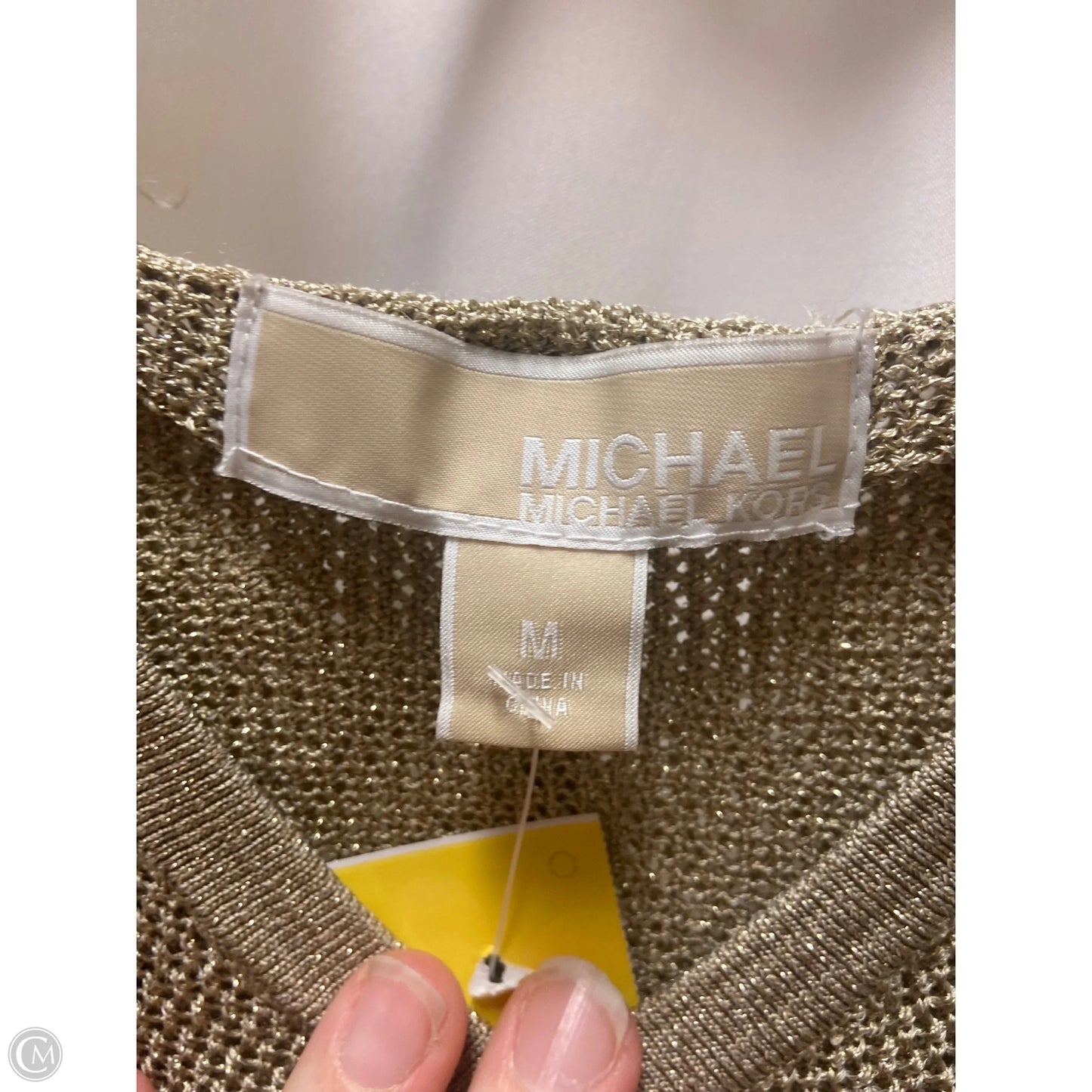 Top Long Sleeve By Michael By Michael Kors In Gold, Size: M