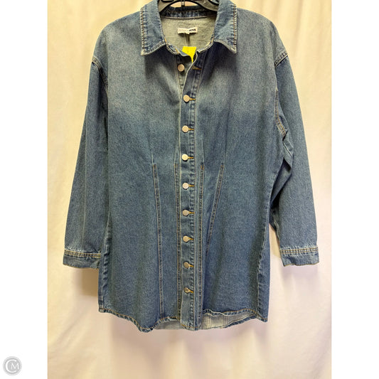 Jacket Dress By Fashion Nova In Blue Denim, Size: Xl