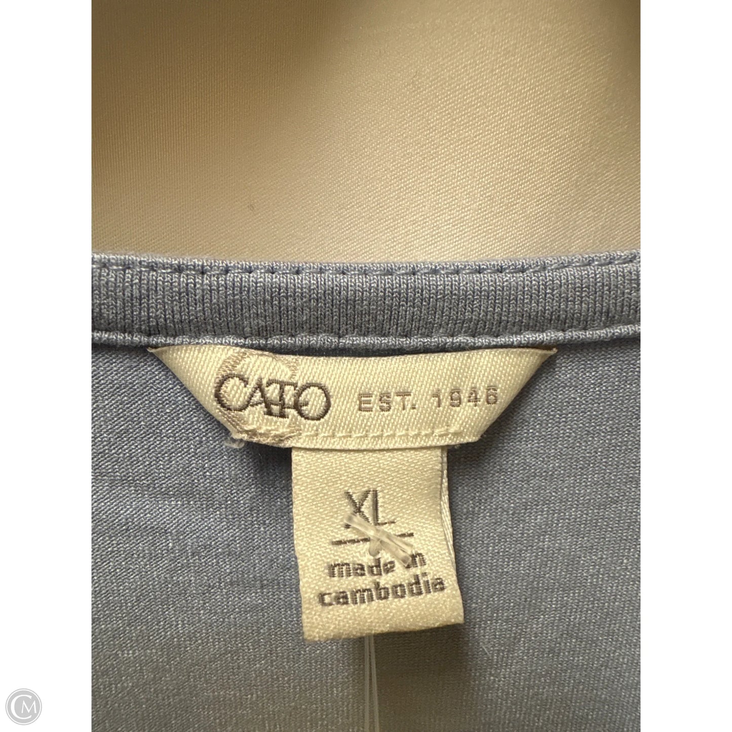 Top Long Sleeve By Cato In Blue, Size: Xl